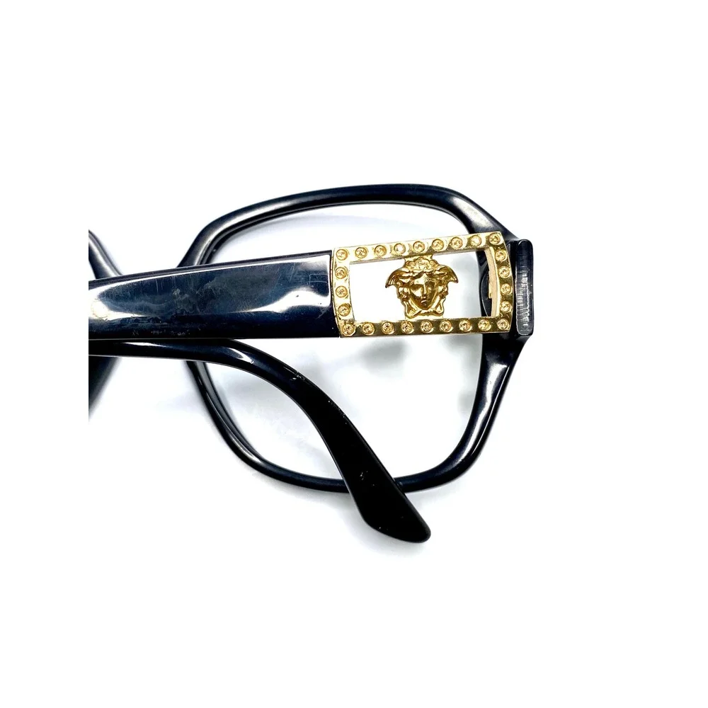 Versace MOD 4242-B Black Gold Medusa Crystal Square Eyeglasses 57-16-135